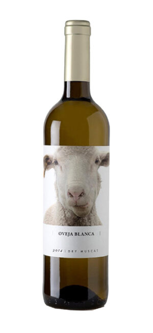 botella vino blanco oveja dry muscat