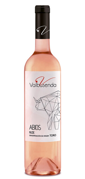 botella vino rosado abios nude