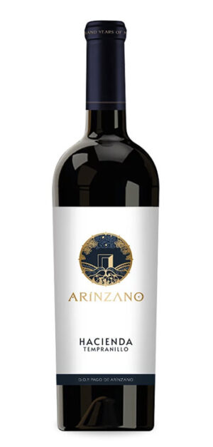 botella vino tinto hacienda arinzano