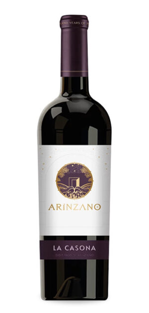 botella vino tinto la casona de arinzano