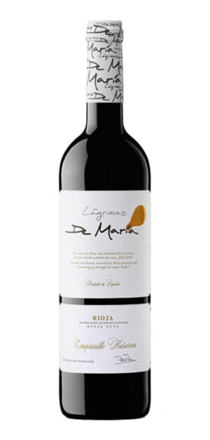 botella vino tinto lagrimas de maria tempranillo reserva