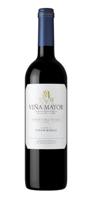 botella vino tinto vina mayor roble