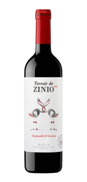 botella vino tinto zinio 200 tempranillo graciano