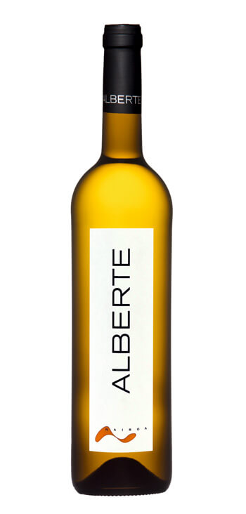botella vino blanco alberte