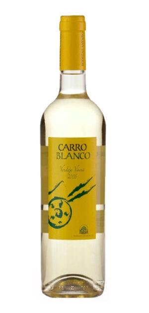 botella vino blanco carro blanco joven