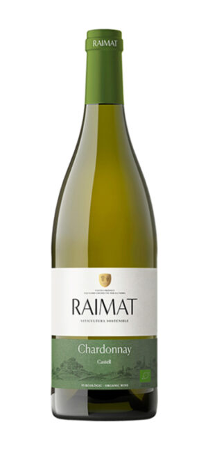 botella vino blanco castell de raimat chardonnay ecológico