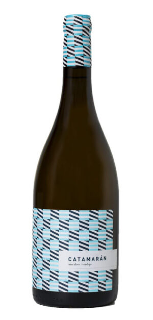 botella vino blanco catamarán