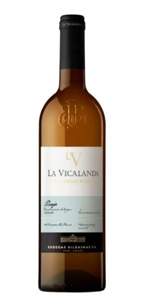 botella vino blanco la vicalanda