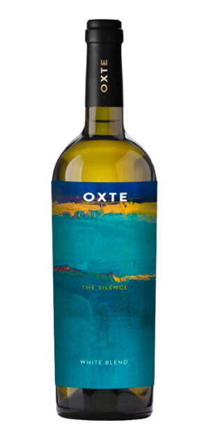 botella vino blanco oxte white blend vegano