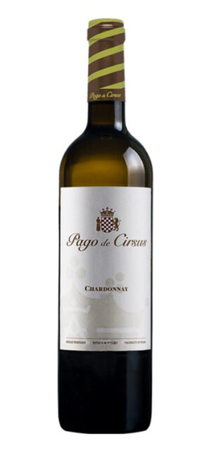 botella vino blanco pago de cirsus seco chardonnay