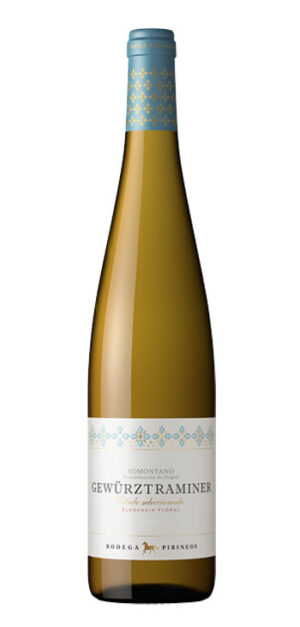botella vino blanco pirineos gewürztraminer