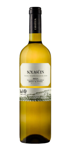 botella vino blanco solagüen