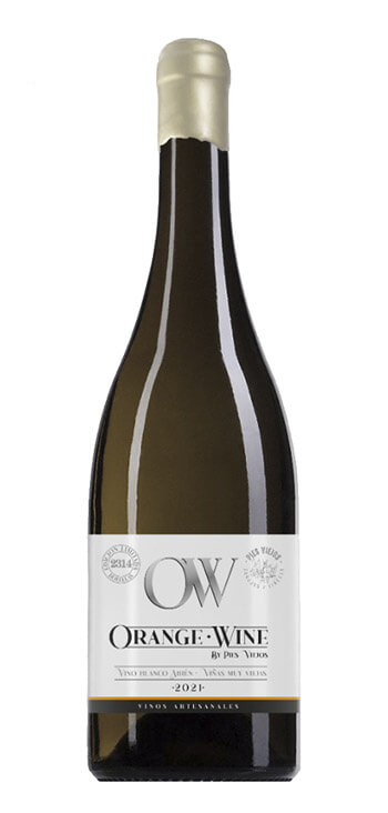 botella vino blanco vino orange wine by pies viejos