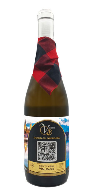 botella vino blanco vinumqr macabeo de altura