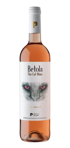 botella vino rosado betola the cat wine