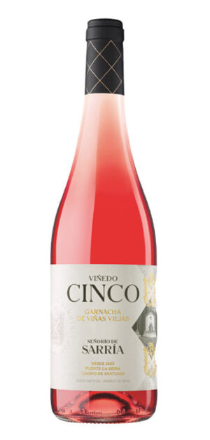 botella vino rosado señorío de sarría viñedo cinco