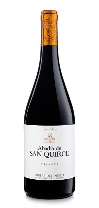 botella vino tinto abadía de san quirce crianza