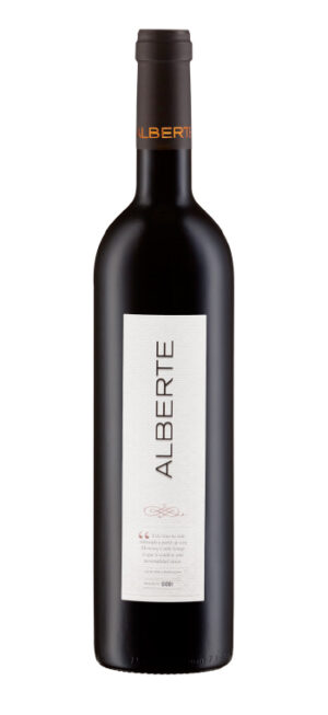 botella vino tinto alberte