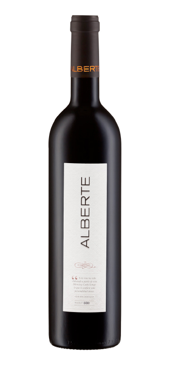 botella vino tinto alberte