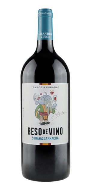 botella vino tinto beso de vino syrah garnacha magnum