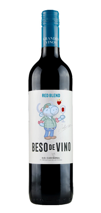 botella vino tinto beso de vino syrah garnacha