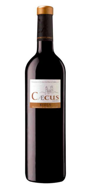 botella vino tinto caecus crianza
