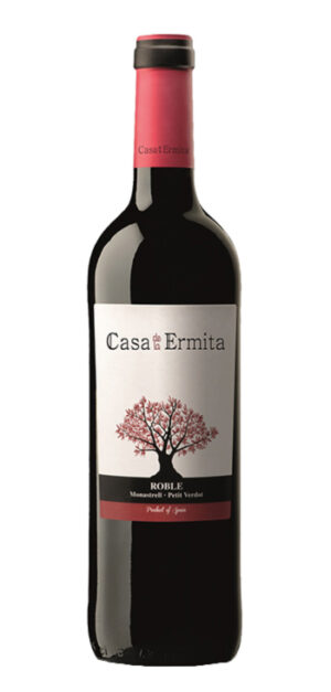 botella vino tinto casa de la ermita roble