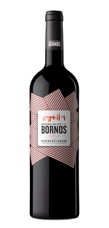 botella vino tinto dominio de bornos roble