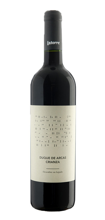 botella vino tinto duque de arcas crianza