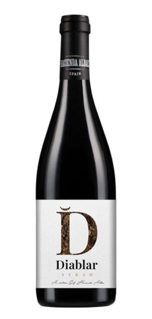 botella vino tinto hacienda albae diablar syrah