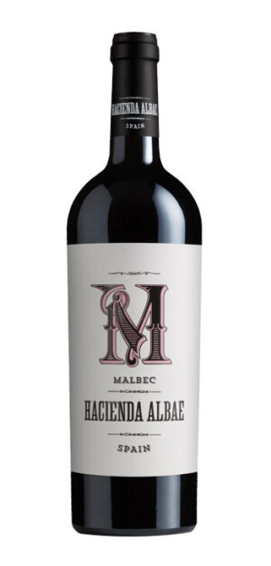 botella vino tinto hacienda albae malbec