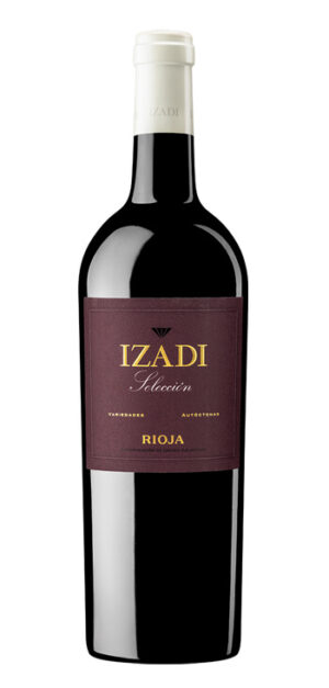 botella vino tinto izadi selección