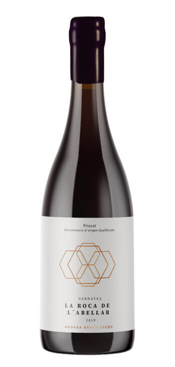 botella vino tinto la roca de l'abellar