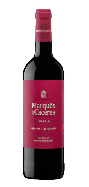 botella vino tinto marqués de cáceres crianza