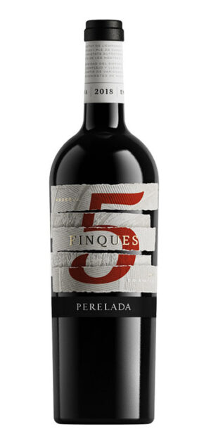 botella vino tinto perelada 5 finques