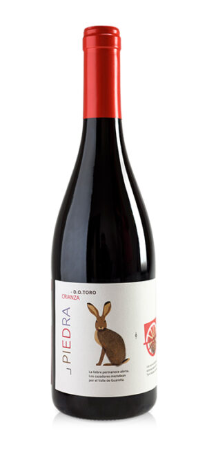botella vino tinto piedra crianza