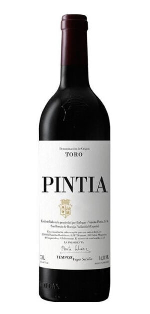 botella vino tinto pintia