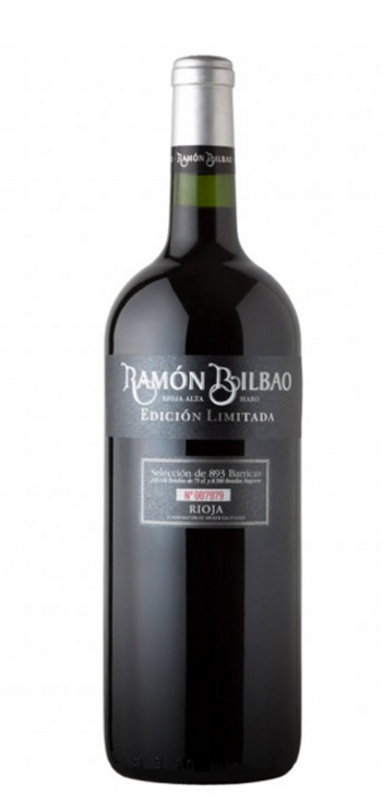 botella vino tinto ramón bilbao edición limitada magnum