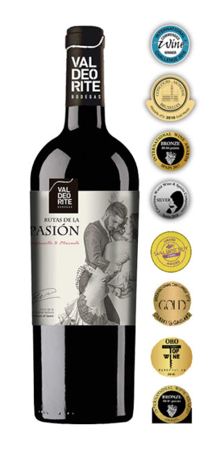 botella vino tinto rutas de la pasión
