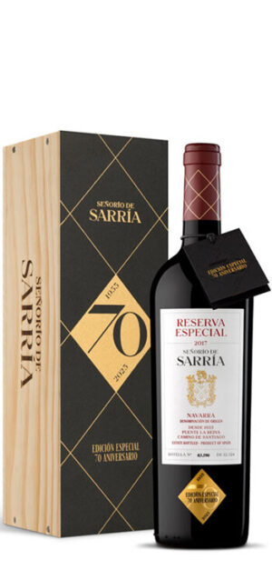 botella vino tinto señorío de sarría reserva especial