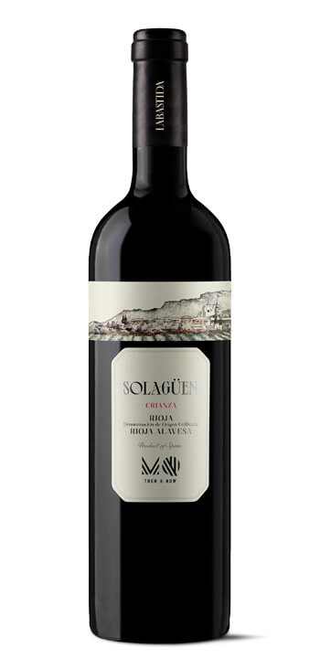 botella vino tinto solagüen crianza
