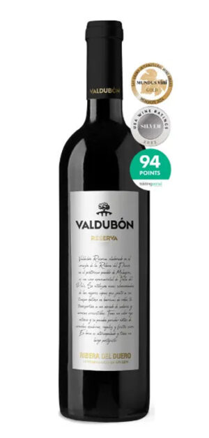 botella vino tinto valdubon reserva