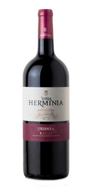 botella vino tinto viña herminia crianza magnum