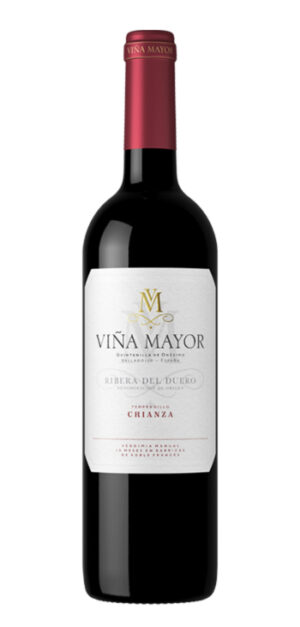 botella vino tinto viña mayor crianza